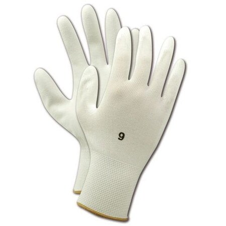Magid Coated Gloves, 2 Abrasion Level, White, 8 12 PK JPS2-8